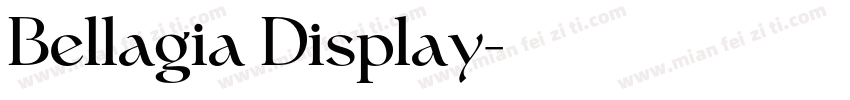 Bellagia Display字体转换